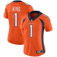 Women's Nike Denver Broncos #1 Marquette King Orange Team Color Vapor Untouchable Elite Player NFL Jersey