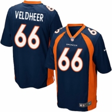 Men's Nike Denver Broncos #66 Jared Veldheer Game Navy Blue Alternate NFL Jersey