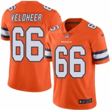 Men's Nike Denver Broncos #66 Jared Veldheer Limited Orange Rush Vapor Untouchable NFL Jersey