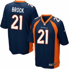 Men's Nike Denver Broncos #21 Tramaine Brock Game Navy Blue Alternate NFL Jersey