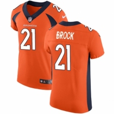 Men's Nike Denver Broncos #21 Tramaine Brock Orange Team Color Vapor Untouchable Elite Player NFL Jersey