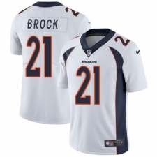 Men's Nike Denver Broncos #21 Tramaine Brock White Vapor Untouchable Limited Player NFL Jersey