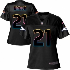 Women's Nike Denver Broncos #21 Tramaine Brock Game Black Fashion NFL Jersey