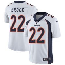 Youth Nike Denver Broncos #22 Tramaine Brock White Vapor Untouchable Limited Player NFL Jersey