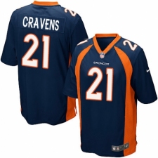 Men's Nike Denver Broncos #21 Su'a Cravens Game Navy Blue Alternate NFL Jersey