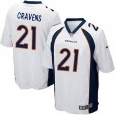 Men's Nike Denver Broncos #21 Su'a Cravens Game White NFL Jersey