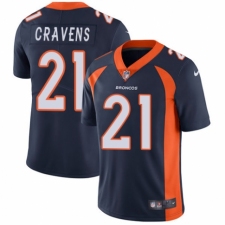 Men's Nike Denver Broncos #21 Su'a Cravens Navy Blue Alternate Vapor Untouchable Limited Player NFL Jersey