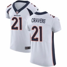 Men's Nike Denver Broncos #21 Su'a Cravens White Vapor Untouchable Elite Player NFL Jersey