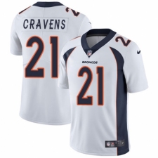 Men's Nike Denver Broncos #21 Su'a Cravens White Vapor Untouchable Limited Player NFL Jersey