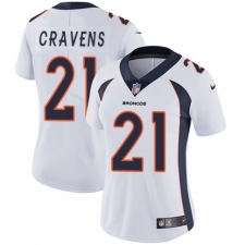 Women's Nike Denver Broncos #21 Su'a Cravens White Vapor Untouchable Elite Player NFL Jersey
