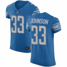 Men's Nike Detroit Lions #33 Kerryon Johnson Blue Team Color Vapor Untouchable Elite Player NFL Jersey