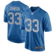 Men's Nike Detroit Lions #33 Kerryon Johnson Game Blue Alternate NFL Jersey
