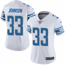Women's Nike Detroit Lions #33 Kerryon Johnson White Vapor Untouchable Elite Player NFL Jersey