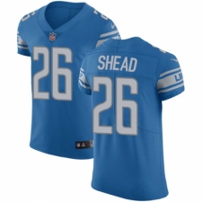 Men's Nike Detroit Lions #26 DeShawn Shead Blue Team Color Vapor Untouchable Elite Player NFL Jersey