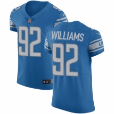Men's Nike Detroit Lions #92 Sylvester Williams Blue Team Color Vapor Untouchable Elite Player NFL Jersey
