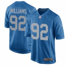 Men's Nike Detroit Lions #92 Sylvester Williams Game Blue Alternate NFL Jersey