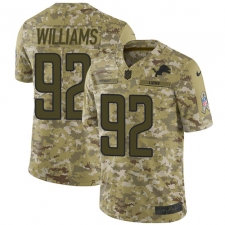 Men's Nike Detroit Lions #92 Sylvester Williams Limited Camo 2018 Salute to Service NFL Jersey