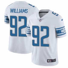 Men's Nike Detroit Lions #92 Sylvester Williams White Vapor Untouchable Limited Player NFL Jersey