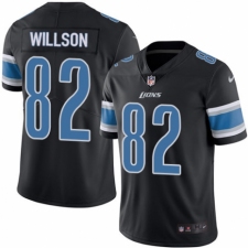 Men's Nike Detroit Lions #82 Luke Willson Limited Black Rush Vapor Untouchable NFL Jersey