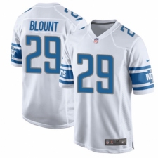 Men's Nike Detroit Lions #29 LeGarrette Blount Game White NFL Jersey
