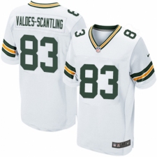 Men's Nike Green Bay Packers #83 Marquez Valdes-Scantling Elite White NFL Jersey
