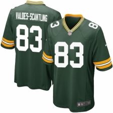 Men's Nike Green Bay Packers #83 Marquez Valdes-Scantling Game Green Team Color NFL Jersey