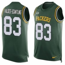 Men's Nike Green Bay Packers #83 Marquez Valdes-Scantling Limited Green Player Name & Number Tank Top NFL Jersey