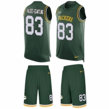 Men's Nike Green Bay Packers #83 Marquez Valdes-Scantling Limited Green Tank Top Suit NFL Jersey