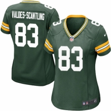 Women's Nike Green Bay Packers #83 Marquez Valdes-Scantling Game Green Team Color NFL Jersey
