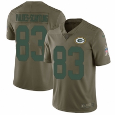 Youth Nike Green Bay Packers #83 Marquez Valdes-Scantling Limited Olive 2017 Salute to Service NFL Jersey