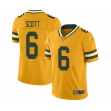 Men's Green Bay Packers #6 JK Scott Limited Gold Inverted Legend Football Jersey