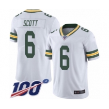 Men's Green Bay Packers #6 JK Scott White Vapor Untouchable Limited Player 100th Season Football Jersey