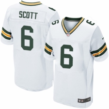 Men's Nike Green Bay Packers #6 JK Scott Elite White NFL Jersey