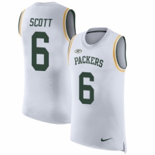 Men's Nike Green Bay Packers #6 JK Scott White Rush Player Name & Number Tank Top NFL Jersey