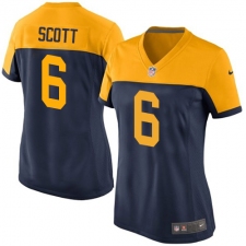 Women's Nike Green Bay Packers #6 JK Scott Limited Navy Blue Alternate NFL Jersey