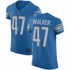 Men's Nike Detroit Lions #47 Tracy Walker Blue Team Color Vapor Untouchable Elite Player NFL Jersey