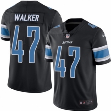 Men's Nike Detroit Lions #47 Tracy Walker Elite Black Rush Vapor Untouchable NFL Jersey