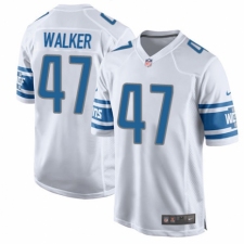 Men's Nike Detroit Lions #47 Tracy Walker Game White NFL Jersey