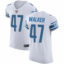 Men's Nike Detroit Lions #47 Tracy Walker White Vapor Untouchable Elite Player NFL Jersey