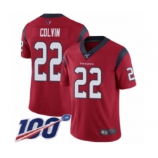 Men's Houston Texans #22 Aaron Colvin Red Alternate Vapor Untouchable Limited Player 100th Season Football Jersey