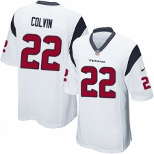 Men's Nike Houston Texans #22 Aaron Colvin Game White NFL Jersey