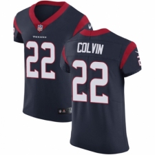 Men's Nike Houston Texans #22 Aaron Colvin Navy Blue Team Color Vapor Untouchable Elite Player NFL Jersey