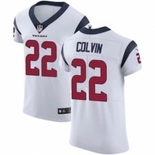 Men's Nike Houston Texans #22 Aaron Colvin White Vapor Untouchable Elite Player NFL Jersey