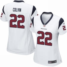 Women's Nike Houston Texans #22 Aaron Colvin Game White NFL Jersey
