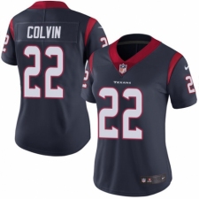 Women's Nike Houston Texans #22 Aaron Colvin Navy Blue Team Color Vapor Untouchable Limited Player NFL Jersey