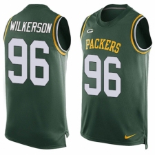 Men's Nike Green Bay Packers #96 Muhammad Wilkerson Limited Green Player Name & Number Tank Top NFL Jersey