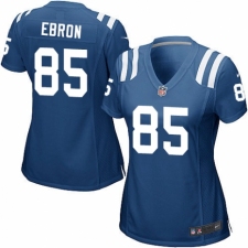Women's Nike Indianapolis Colts #85 Eric Ebron Game Royal Blue Team Color NFL Jersey