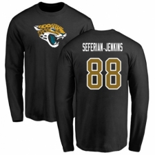 NFL Nike Jacksonville Jaguars #88 Austin Seferian-Jenkins Black Name & Number Logo Long Sleeve T-Shirt
