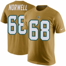 NFL Men's Nike Jacksonville Jaguars #68 Andrew Norwell Gold Rush Pride Name & Number T-Shirt