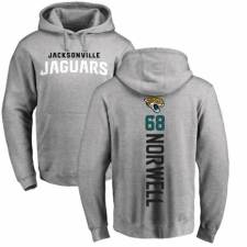 NFL Nike Jacksonville Jaguars #68 Andrew Norwell Ash Backer Pullover Hoodie